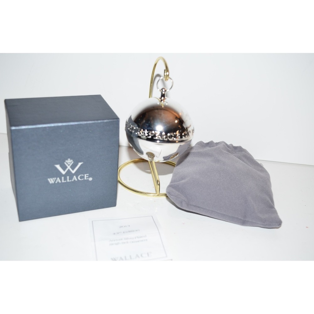 Wallace Silver Plated Sleigh Bell 2013 in box ornament